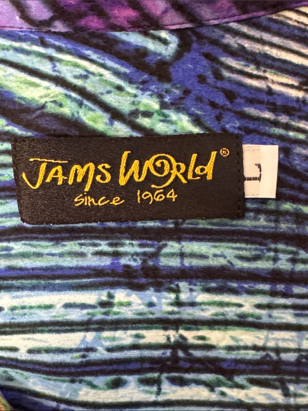Jams World Vibrant Multicolor Samba Patterned Top Size Large - Picture 10 of 12